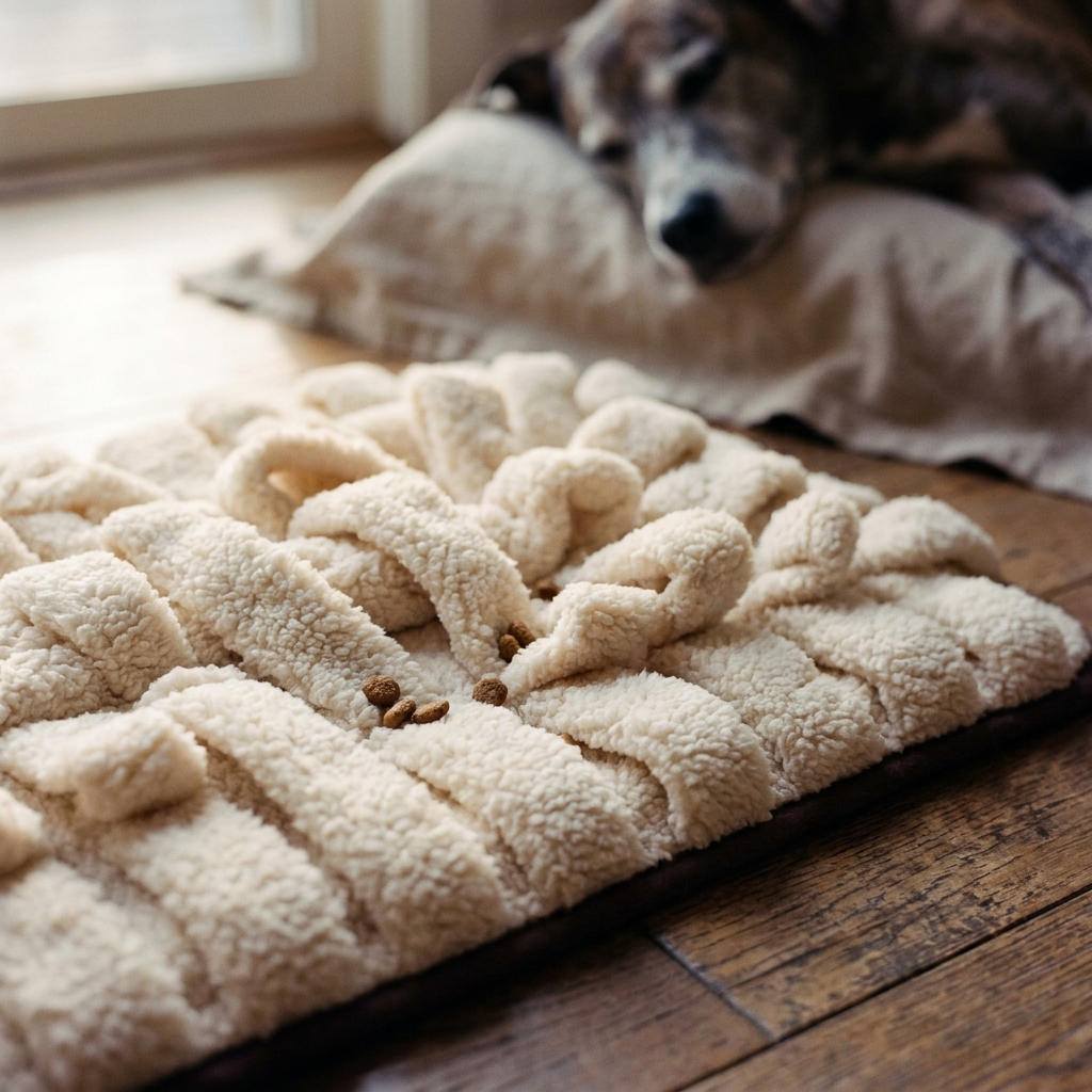 Pawse Snuffle Mat alternate close-up textured fleece detail